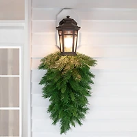 30" Unlit Mixed Pine Artificial Christmas Teardrop Swag