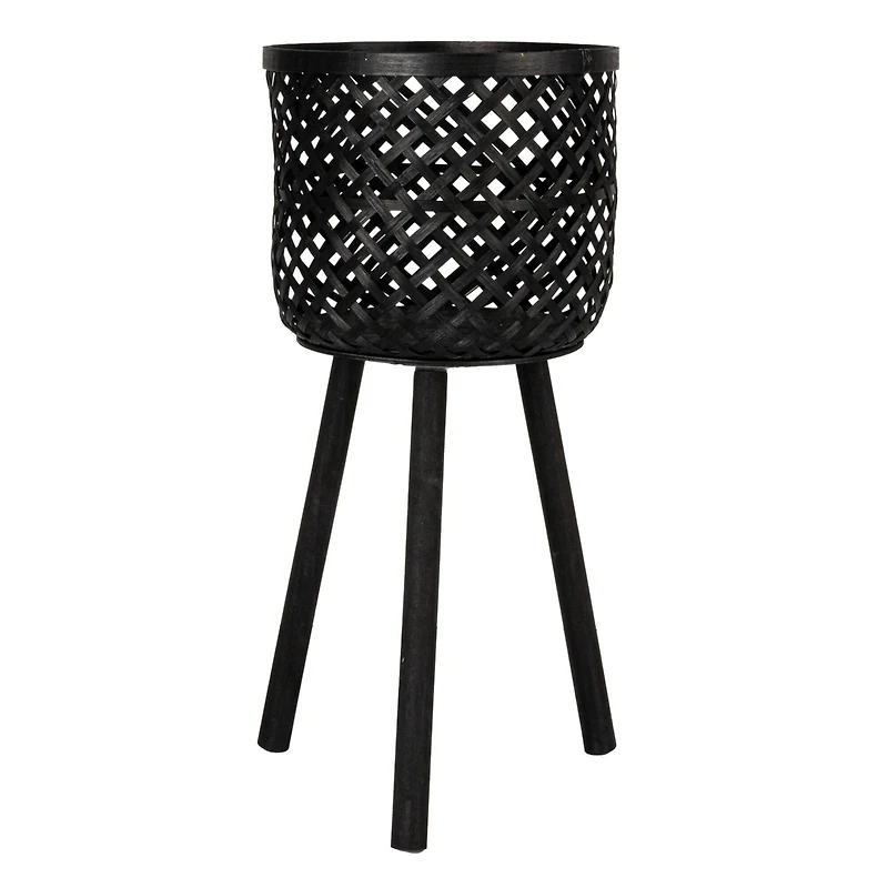 Hello Honey® Black Woven Bamboo Basket Set