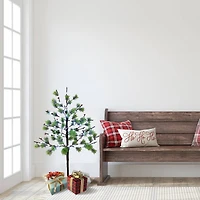 6 Pack: 3ft. Pre-Lit Twig Tree, White LED Twinkle Lights