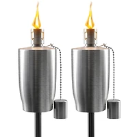 Sorbus 60" Cylindrical Matney Stainless Steel Outdoor Torches , 2ct.