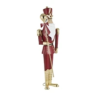 52" Red Metal Nutcracker Standing Sculpture