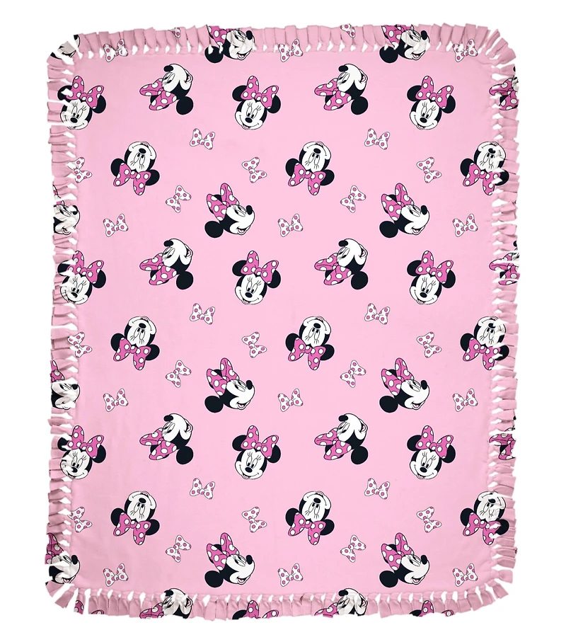 Disney® 48" Minnie Mouse Go For It! No Sew Fleece Throw Kit