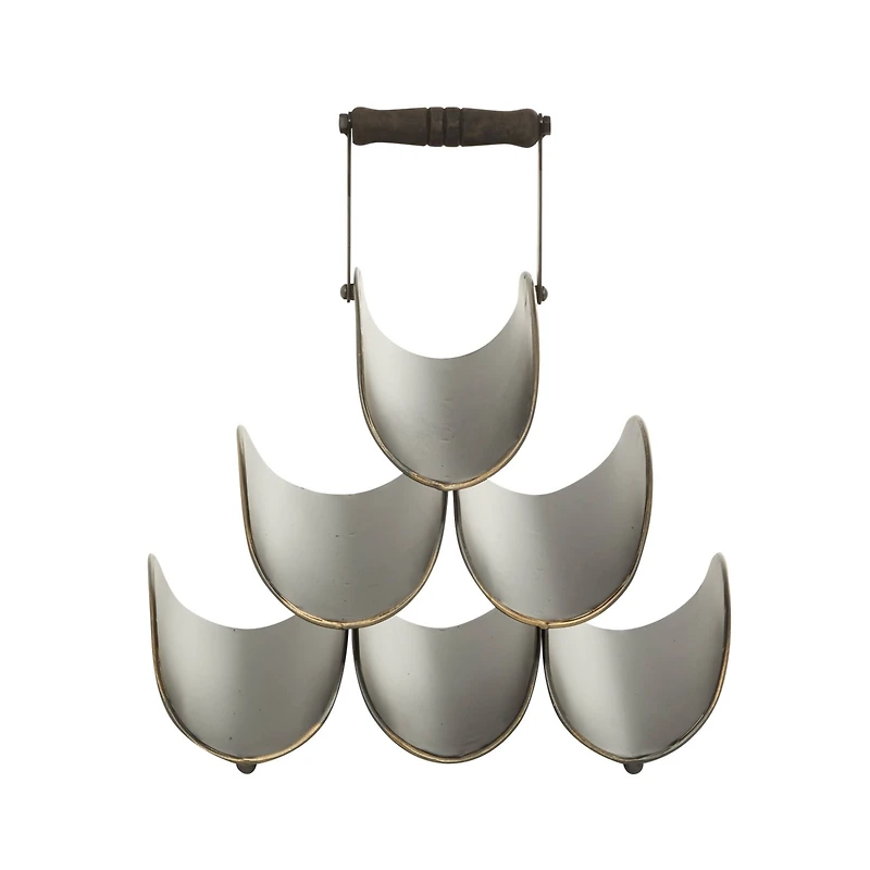 The Novogratz 15" Black Metal Industrial Wine Rack