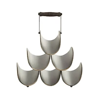 The Novogratz 15" Black Metal Industrial Wine Rack