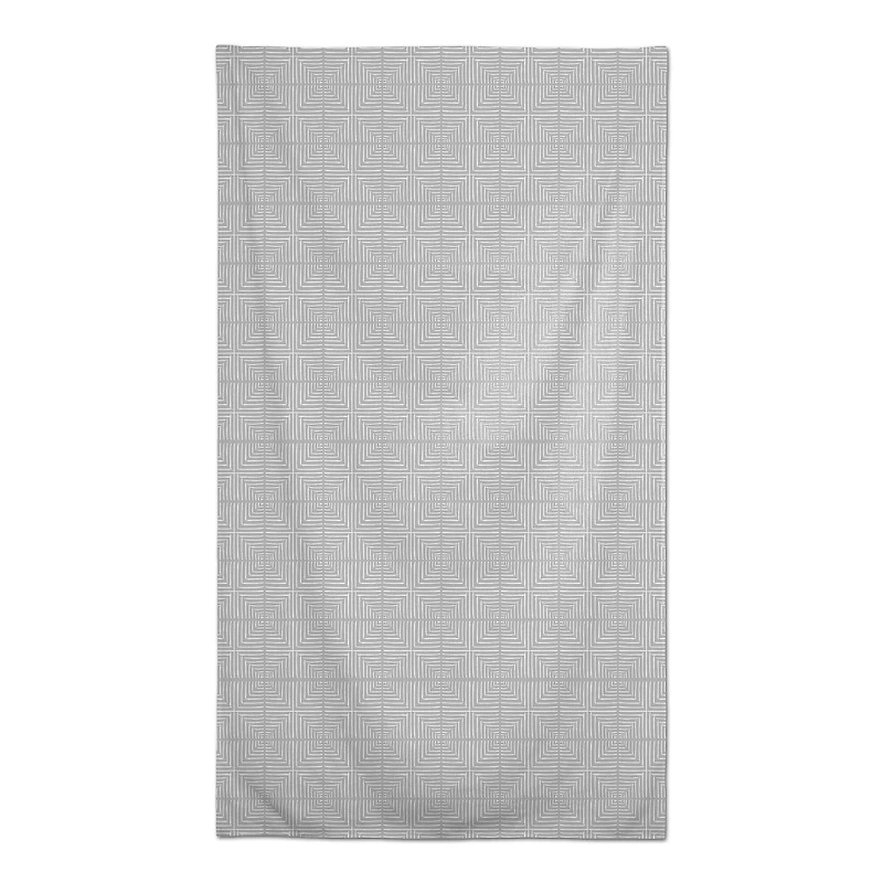 102" Gray Geometric Diamonds Tablecloth