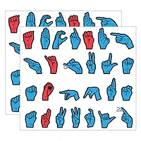 WonderFoam® Magnetic Sign Language Letters Red & Blue 