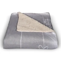 Neutral Ornament 50x60 Sherpa Fleece Blanket
