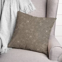 Line Floral Throw Pillow
