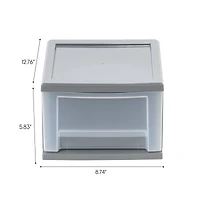 Iris® 6.5qt. Gray Stackable Drawer, 5 Pack 