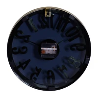 Blue Aluminum Coastal Wall Clock, 12" x 12" x 4"