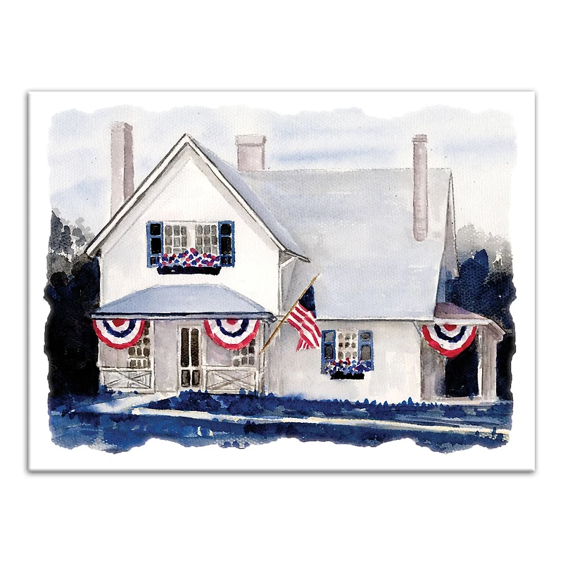 All American Home Canvas Wall Art