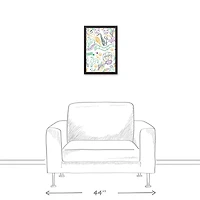 Mardi Gras Things Black Floating Framed Canvas