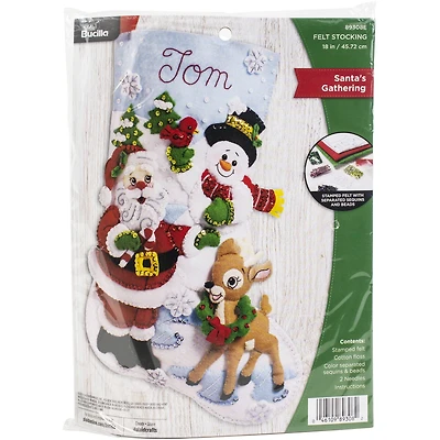 Bucilla Santa's Gathering Felt Stocking Kit