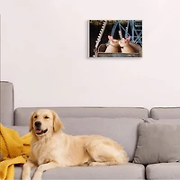 Stupell Industries Rabbit Couple Romantic Ferris Wheel Kiss Wall Plaque