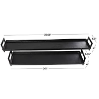 Black Modern Aluminum Nesting Tray Set