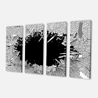 Designart - Abstract Broken Wall 3D Design