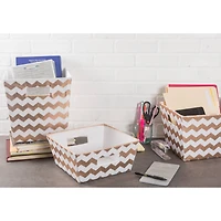 DII® 13" Trapezoid Polyester Chevron Storage Bin