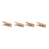 JAM Paper 1.5" Natural Wood Clip Clothespins, 30ct.