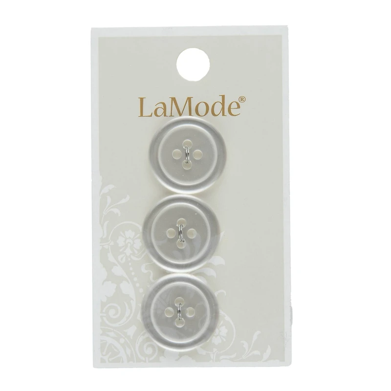 LaMode 3/4" Translucent 4-Hole Buttons, 3ct.