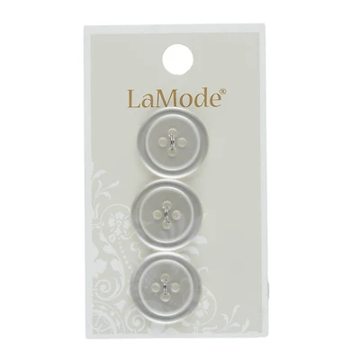 LaMode 3/4" Translucent 4-Hole Buttons, 3ct.