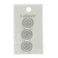 LaMode 3/4" Translucent 4-Hole Buttons, 3ct.