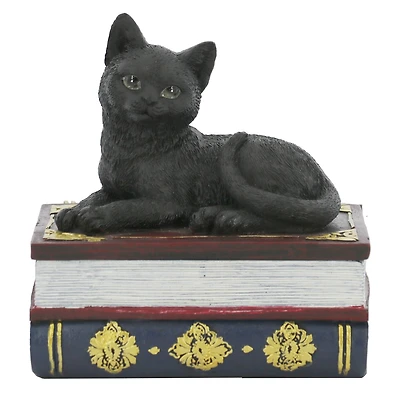 4.5" Black Cat with Books Tabletop Décor by Ashland®