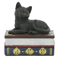 4.5" Black Cat with Books Tabletop Décor by Ashland®