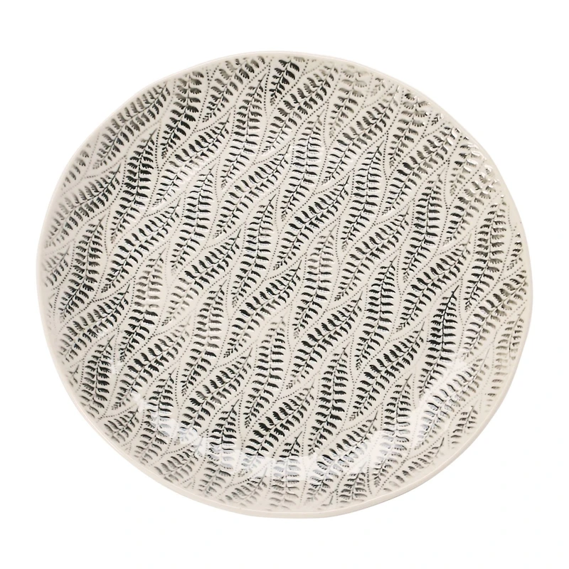 Hello Honey® 7.75" Round Hand Stamped Stoneware Plate Set