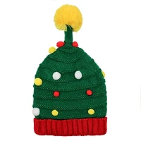 Green & Red Pom Pom Elf Beanie by Celebrate It™