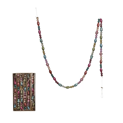 Hello Honey® 6ft. Multicolor Glass Bead Garland in Kraft Box