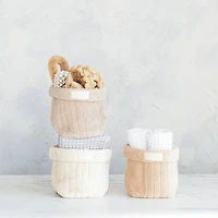 Hello Honey® 8" Countryside Charm Quilted Cotton Folding Basket Set