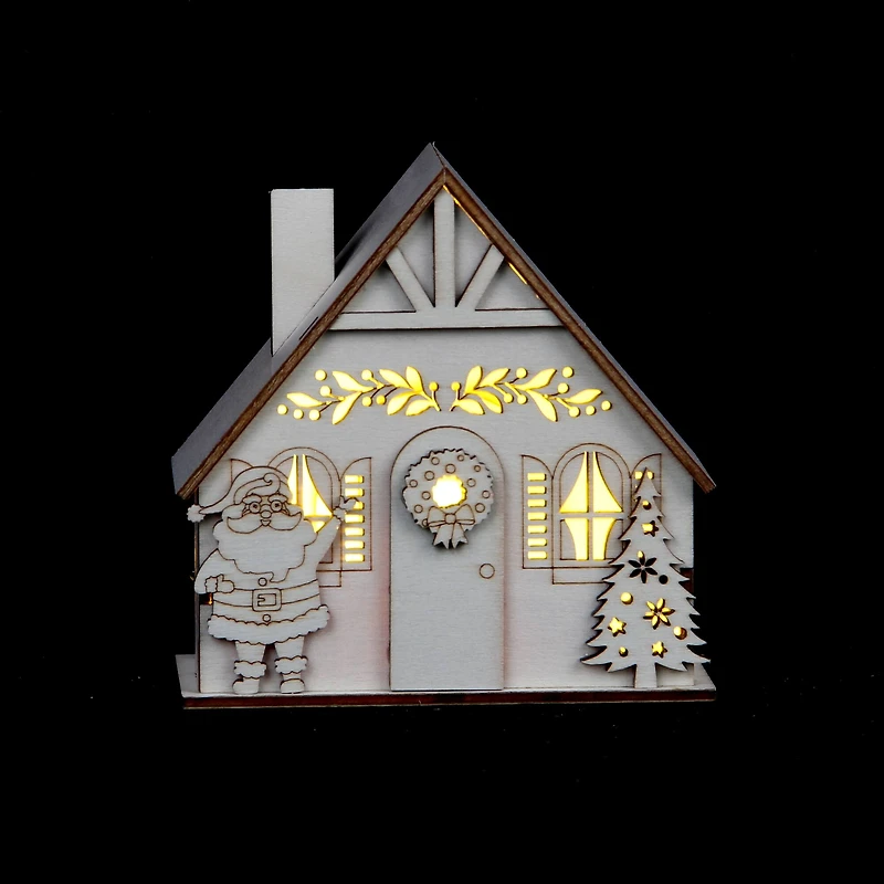 DIY LED Wood Village Santa House by Make Market®
