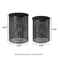 Glitzhome® Multi-Functional Metal Accent Table Set