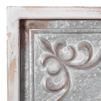 Gray Wood & Metal Farmhouse Wall Decoration