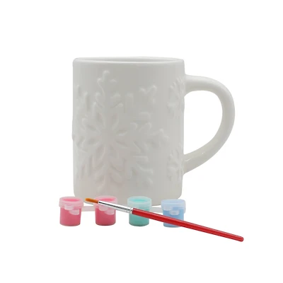 5.5" Snowflake Color Your Own Ceramic Mug Kit by Creatology™
