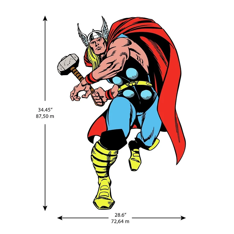 RoomMates Marvel Classic Thor Comic Peel & Stick Giant Wall Decal