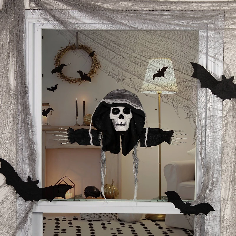 10" Spooky Skeleton 3D Halloween Window Decoration