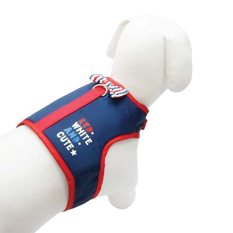 Best Furry Friends Red White & Cute Harness