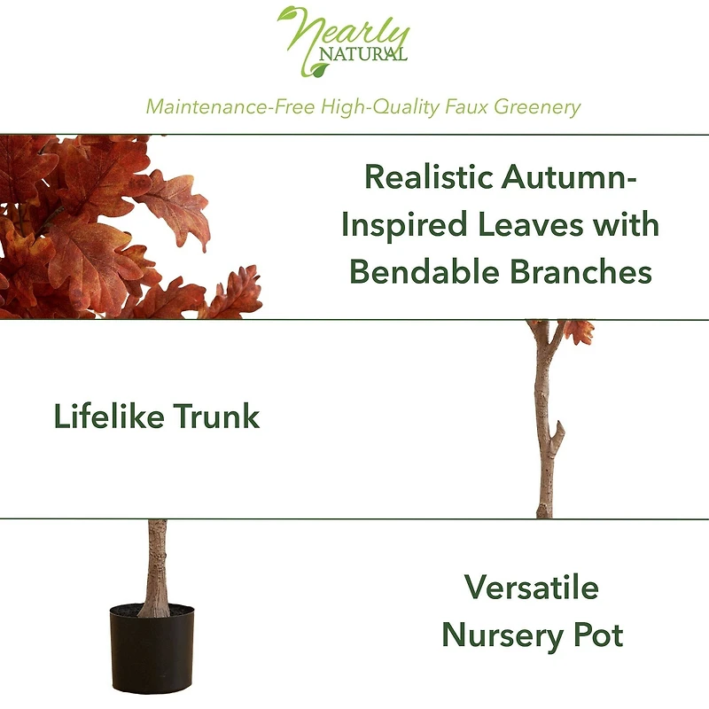 6ft. Autumn Oak Artificial Fall Tree