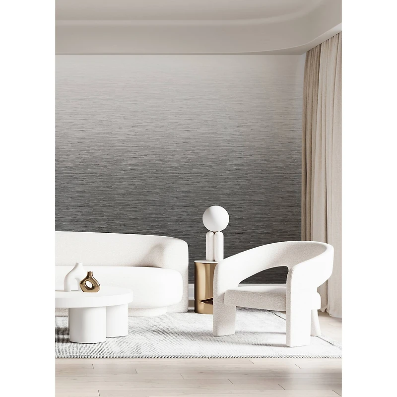 Katie Hunt Light Gray Ombre Mist Wall Mural