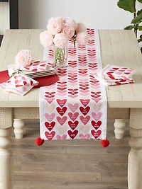 DII® 72" Conversation Hearts Print Table Runner