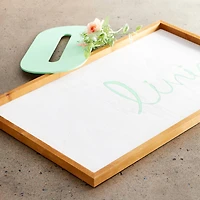 6 Pack: 27" Unfinished Plaque with Brown Frame by Make Market®