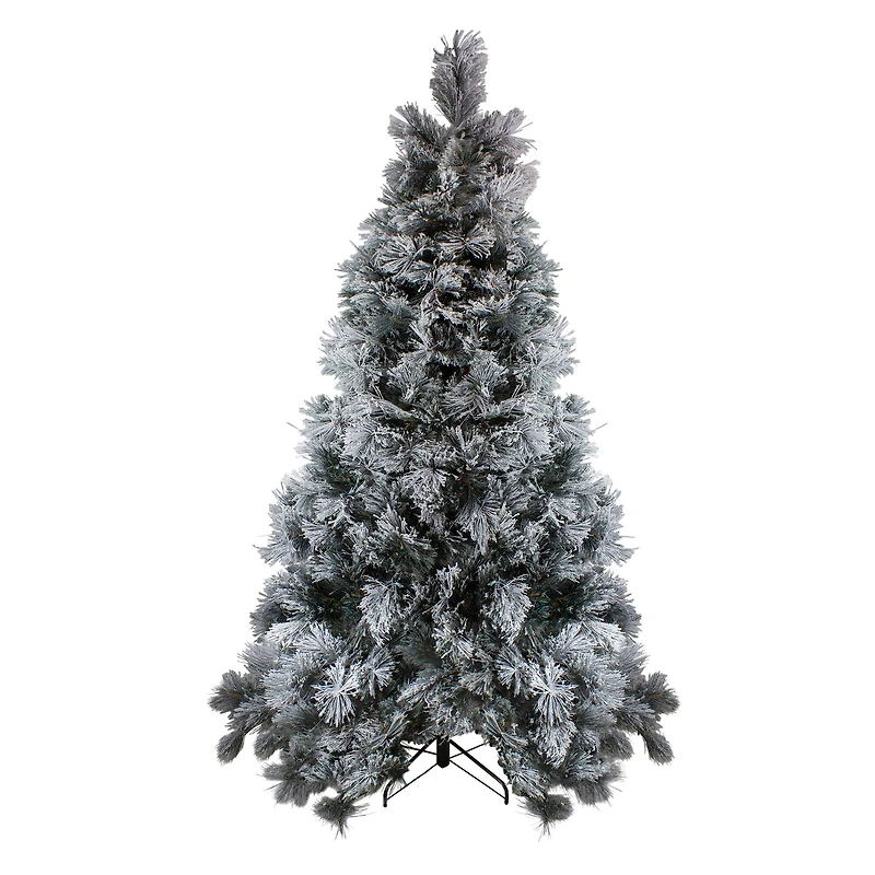 7.5ft. Unlit Flocked Black Spruce Artificial Christmas Tree
