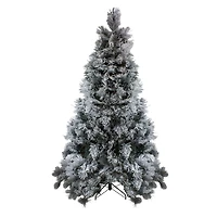 7.5ft. Unlit Flocked Black Spruce Artificial Christmas Tree