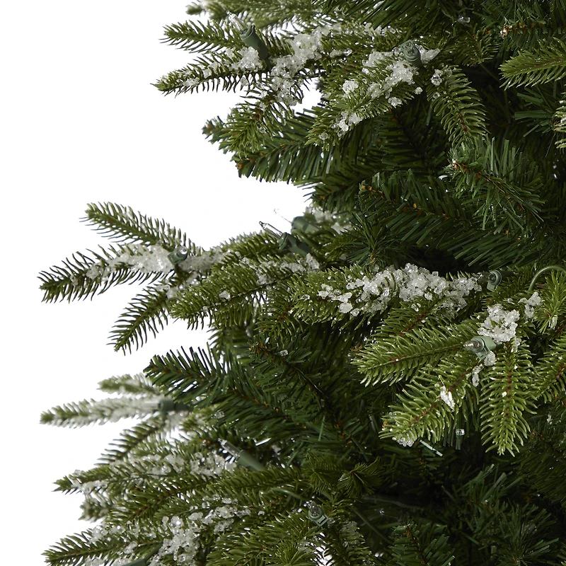 7ft. Pre-Lit Snowed Grand Teton Artificial Christmas Tree with Clear LED Lights