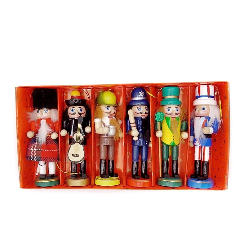 Wizardi Classic Wooden Christmas Nutcracker Set