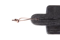 Hello Honey® 15" Rectangular Black Marble Cutting Board with Leather Strap