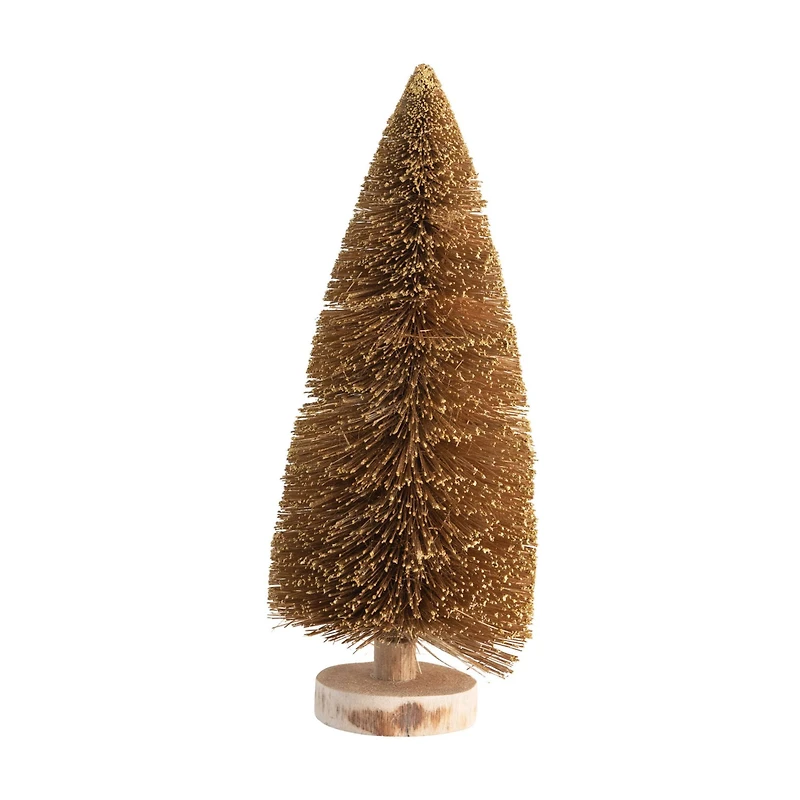Hello Honey® 12" Golden Sisal Bottle Brush Tree Décor