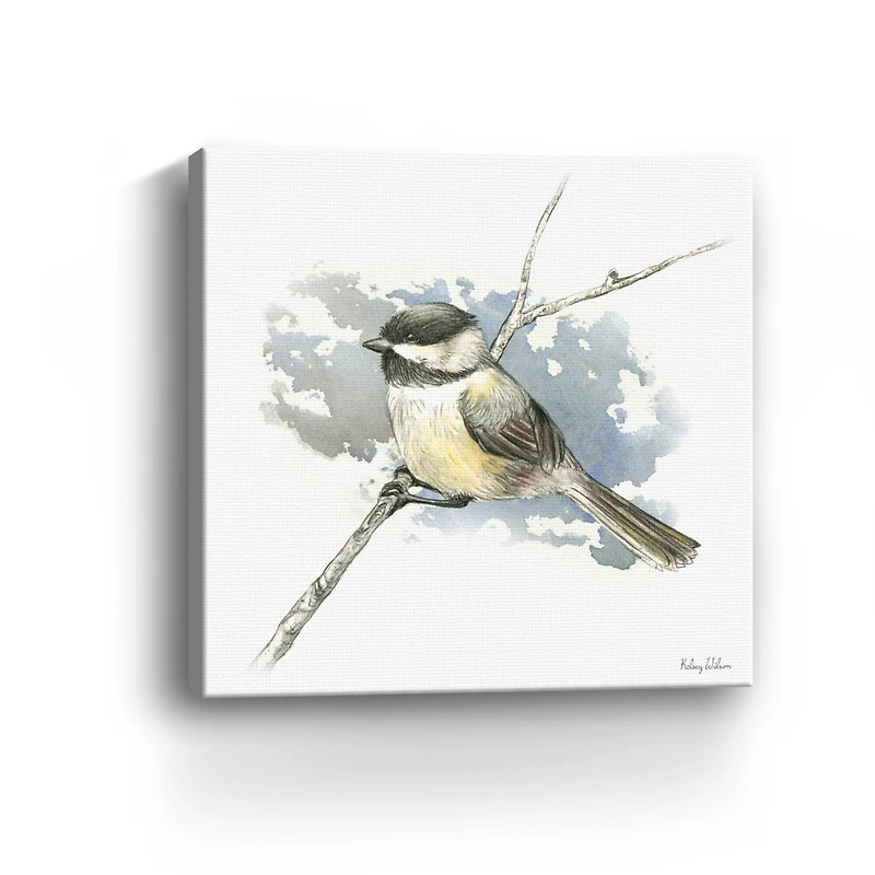 Birds Branches III Chickadee Canvas Giclee