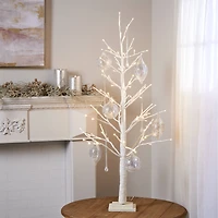 4ft. Glittery White LED Twig Tree